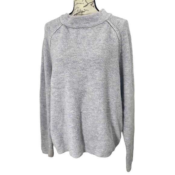 Free People Women's Bubble Crewneck Thick Pullover Knit Sweater Size M Grey - Picture 1 of 12